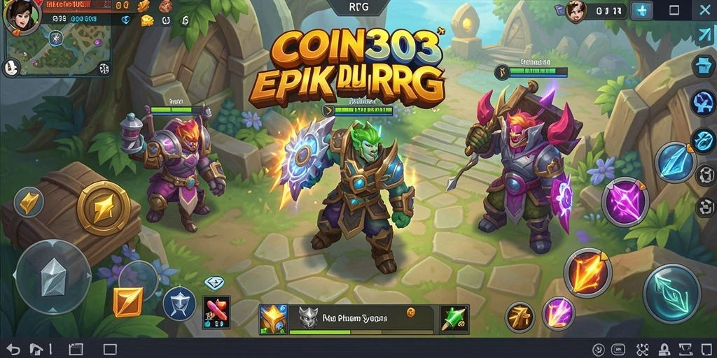 Tampilan antarmuka pengguna COIN303 yang menakjubkan dan fungsional dalam RPG.