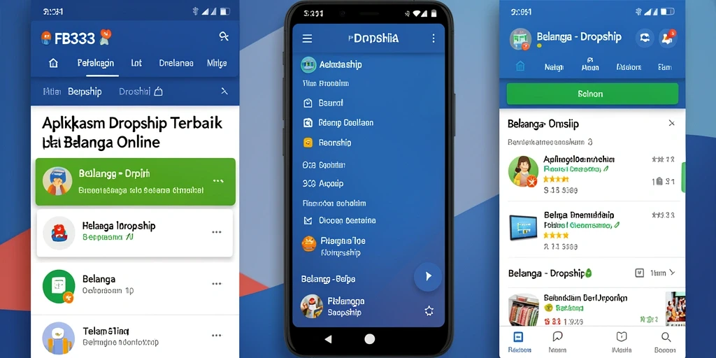 Tampilan antarmuka pengguna FB333 yang intuitif dan ramah untuk dropshipping.