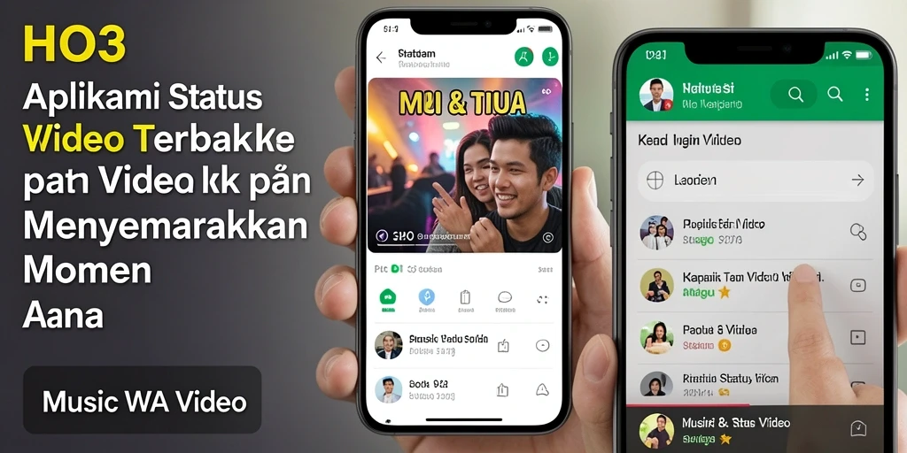 Tampilan antarmuka HO3 yang intuitif untuk mencari video status.