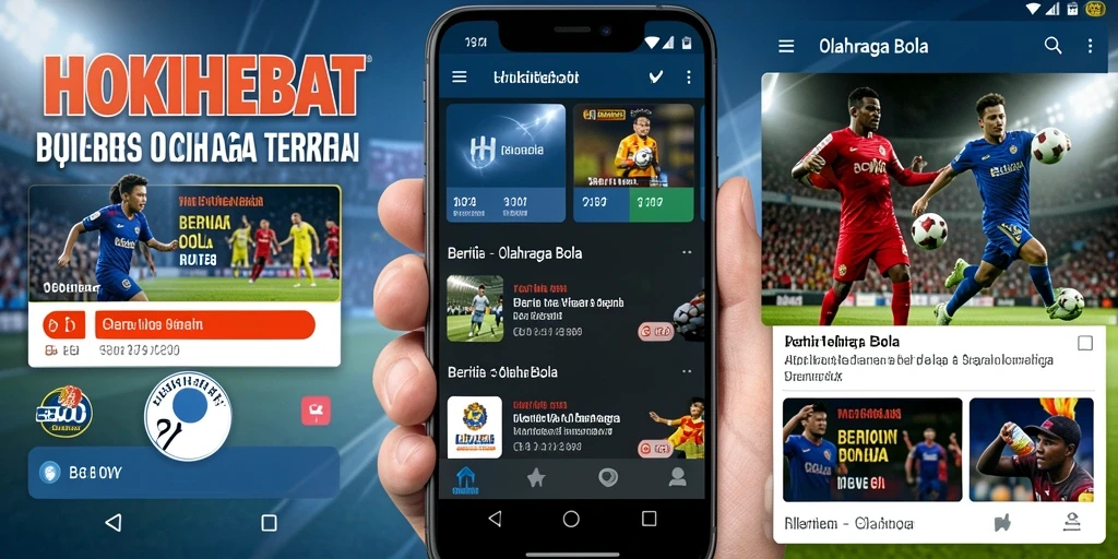 Screenshot antarmuka HOKIHEBAT menampilkan berita dan skor terbaru.