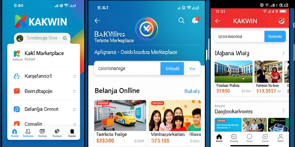 Tampilan antarmuka KAKWIN yang menarik untuk berbelanja.
