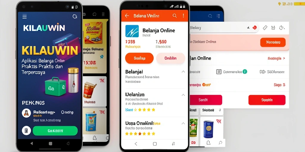 Antarmuka KILAUWIN yang menarik dan mudah digunakan untuk Belanja Online.
