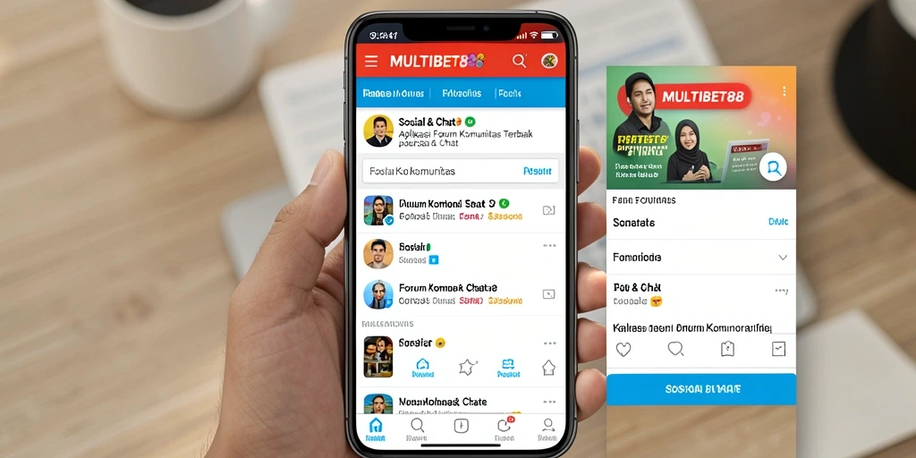 Antarmuka menarik dari aplikasi MULTIBET88 untuk Forum Komunitas.