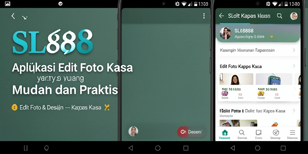 Tampilan antarmuka SL888 untuk Edit Foto Kertas Kaca yang menarik.