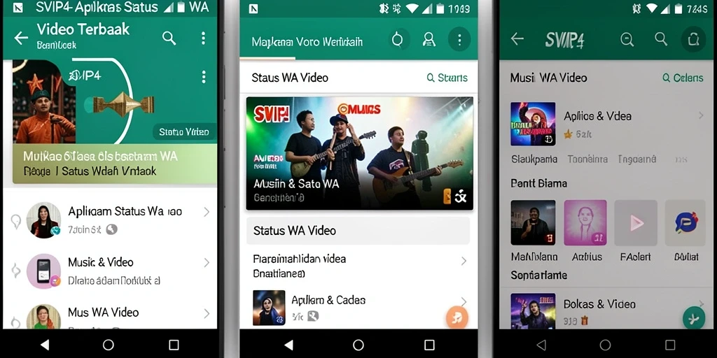 Tampilan antarmuka SVIP4 yang memudahkan pengguna dalam memilih video status.