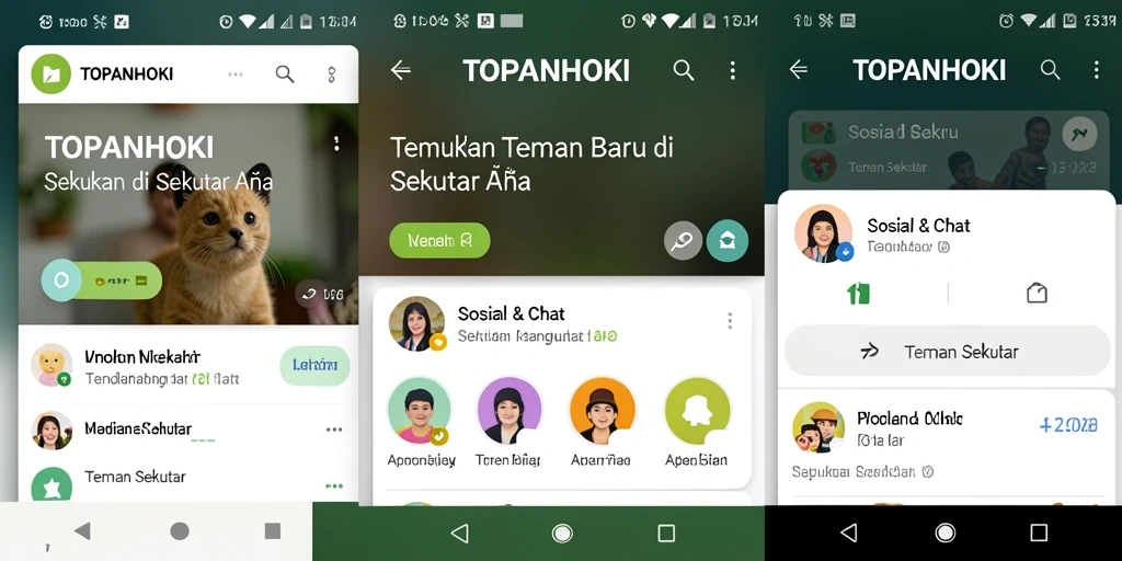 Tampilan antarmuka aplikasi TOPANHOKI yang modern dan intuitif.