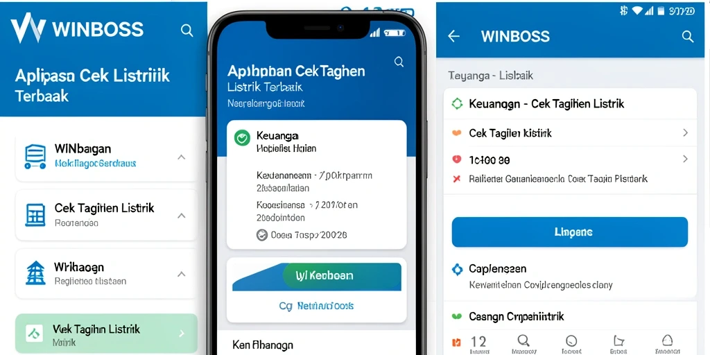 Tampilan antarmuka WINBOSS untuk cek tagihan listrik yang mudah dipahami.